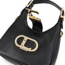 將圖片載入圖庫檢視器 LOEKA Gota S 都會知性黑色迷你馬鞍肩背包