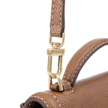 將圖片載入圖庫檢視器 LOEKA Emma 棕色方形迷你手提肩背包
