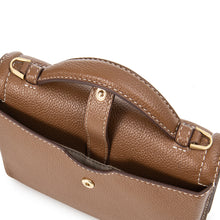將圖片載入圖庫檢視器 LOEKA Emma 棕色方形迷你手提肩背包