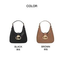 將圖片載入圖庫檢視器 LOEKA Gota M 都會知性黑色馬鞍肩背包