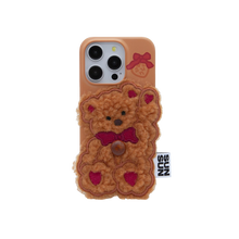 將圖片載入圖庫檢視器 SECOND UNIQUE NAME 餅乾棕小熊絨毛手機殼