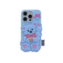 將圖片載入圖庫檢視器 SECOND UNIQUE NAME 蘇打藍小熊絨毛手機殼