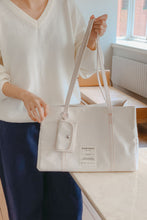 將圖片載入圖庫檢視器 MARHEN.J Lavie 米白色帆布托特包