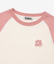 將圖片載入圖庫檢視器 FALLETT Flower Logo 粉色牛角袖T 恤