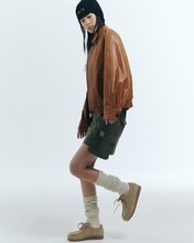 將圖片載入圖庫檢視器 23.65 NUTTY 卡其色麂皮休閒樂福鞋