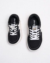 將圖片載入圖庫檢視器 POSE GANCH Mummum C.V Kids 兒童版黑色厚底麵包帆布鞋