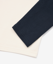 將圖片載入圖庫檢視器 FALLETT Flower Logo 深藍色牛角袖T 恤