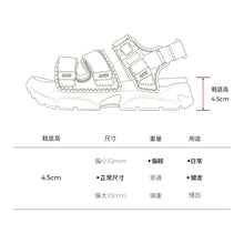 將圖片載入圖庫檢視器 AKIII CLASSIC Granada 雙魔鬼氈淺灰涼鞋