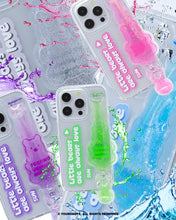 將圖片載入圖庫檢視器 SECOND UNIQUE NAME 果凍小熊藍色透明指套手機殼