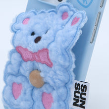 將圖片載入圖庫檢視器 SECOND UNIQUE NAME 蘇打藍小熊絨毛手機殼