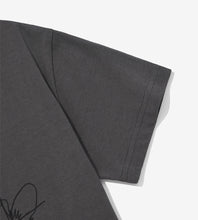 將圖片載入圖庫檢視器 FALLETT Night Nero 手繪黑貓深灰色短版T恤