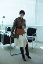 將圖片載入圖庫檢視器 LOEKA Diane 棕色兩用拼接 Hobo Bag