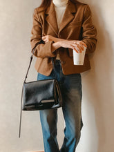 將圖片載入圖庫檢視器 MARHEN.J Elly 黑色純素皮革肩背包
