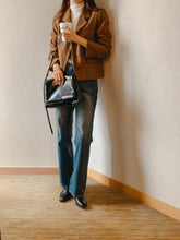 將圖片載入圖庫檢視器 MARHEN.J Elly 黑色純素皮革肩背包