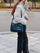 將圖片載入圖庫檢視器 MARHEN.J Elly 藍色純素皮革肩背包