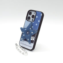 將圖片載入圖庫檢視器 SECOND UNIQUE NAME 格紋拼接藍色星星手機殼