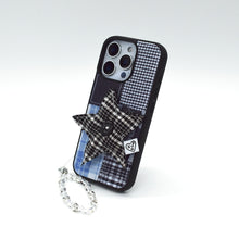 將圖片載入圖庫檢視器 SECOND UNIQUE NAME 格紋拼接黑色星星手機殼