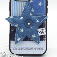 將圖片載入圖庫檢視器 SECOND UNIQUE NAME 格紋拼接藍色星星手機殼