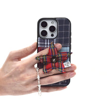 將圖片載入圖庫檢視器 SECOND UNIQUE NAME 格紋拼接紅色星星手機殼