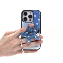 將圖片載入圖庫檢視器 SECOND UNIQUE NAME 格紋拼接藍色星星手機殼