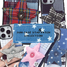 將圖片載入圖庫檢視器 SECOND UNIQUE NAME 格紋拼接藍色星星手機殼