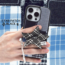將圖片載入圖庫檢視器 SECOND UNIQUE NAME 格紋拼接黑色星星手機殼