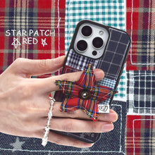 將圖片載入圖庫檢視器 SECOND UNIQUE NAME 格紋拼接紅色星星手機殼