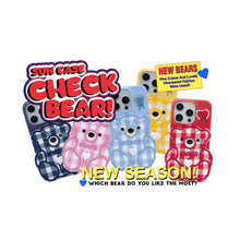 將圖片載入圖庫檢視器 SECOND UNIQUE NAME 紅色格紋小熊手機殼