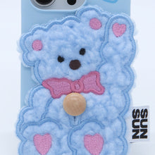 將圖片載入圖庫檢視器 SECOND UNIQUE NAME 蘇打藍小熊絨毛手機殼
