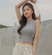 將圖片載入圖庫檢視器 CONCHWEAR 簡約羅紋削肩背心 4色