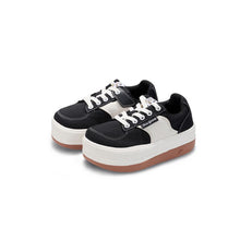 將圖片載入圖庫檢視器 POSE GANCH Mummum C.V Kids 兒童版黑色厚底麵包帆布鞋