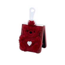 將圖片載入圖庫檢視器 SECOND UNIQUE NAME 絨毛指套紅絲絨熊手機殼 (Z FLIP)