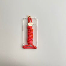 將圖片載入圖庫檢視器 ARNO 可拆式 編繩背帶透明手機殼_甜橙橘