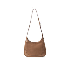 將圖片載入圖庫檢視器 LOEKA Diane 棕色兩用拼接 Hobo Bag
