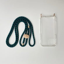 將圖片載入圖庫檢視器 ARNO 可拆式 編繩背帶透明手機殼_倫敦綠