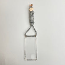 將圖片載入圖庫檢視器 ARNO 可拆式 編繩背帶透明手機殼_大理石銀