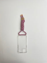 將圖片載入圖庫檢視器 ARNO 可拆式 編繩背帶透明手機殼_玫瑰紫