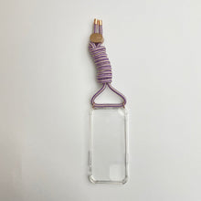 將圖片載入圖庫檢視器 ARNO 可拆式 編繩背帶透明手機殼_薰衣草紫