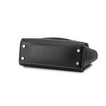 將圖片載入圖庫檢視器 LOEKA Fave 荔枝紋牛皮 黑色手提肩背包