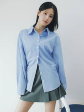 將圖片載入圖庫檢視器 CITYBREEZE 防皺經典藍色長袖襯衫