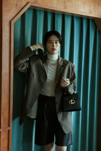 將圖片載入圖庫檢視器 LOEKA Objet 優雅牛皮迷你黑色手提肩背包