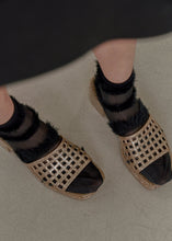 將圖片載入圖庫檢視器 HEAVENLY JELLY Wedge Glitter 金色高跟果凍鞋