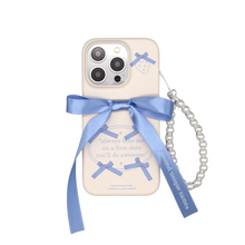 將圖片載入圖庫檢視器 SECOND UNIQUE NAME 芭蕾風蝴蝶結藍色手機殼
