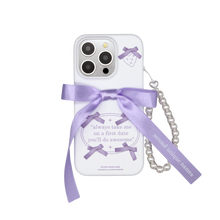 將圖片載入圖庫檢視器 SECOND UNIQUE NAME 芭蕾風蝴蝶結紫色手機殼