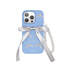 將圖片載入圖庫檢視器 SECOND UNIQUE NAME 芭蕾風蝴蝶結銀色手機殼