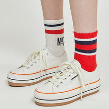 將圖片載入圖庫檢視器 GRIMPER Porcanevas 白色厚底帆布鞋