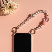 將圖片載入圖庫檢視器 ARNO Beads 可拆式 珠鍊防撞手機殼_Rosy Quartz