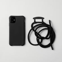 將圖片載入圖庫檢視器 ARNO M 可拆式 編繩背帶手機殼_黑色