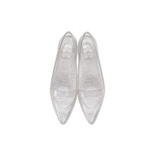 將圖片載入圖庫檢視器 HEAVENLY JELLY Sleek Glitter 銀色低跟果凍鞋