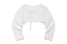 將圖片載入圖庫檢視器 TARGETTO Crochet Bolero 白色針織衫
